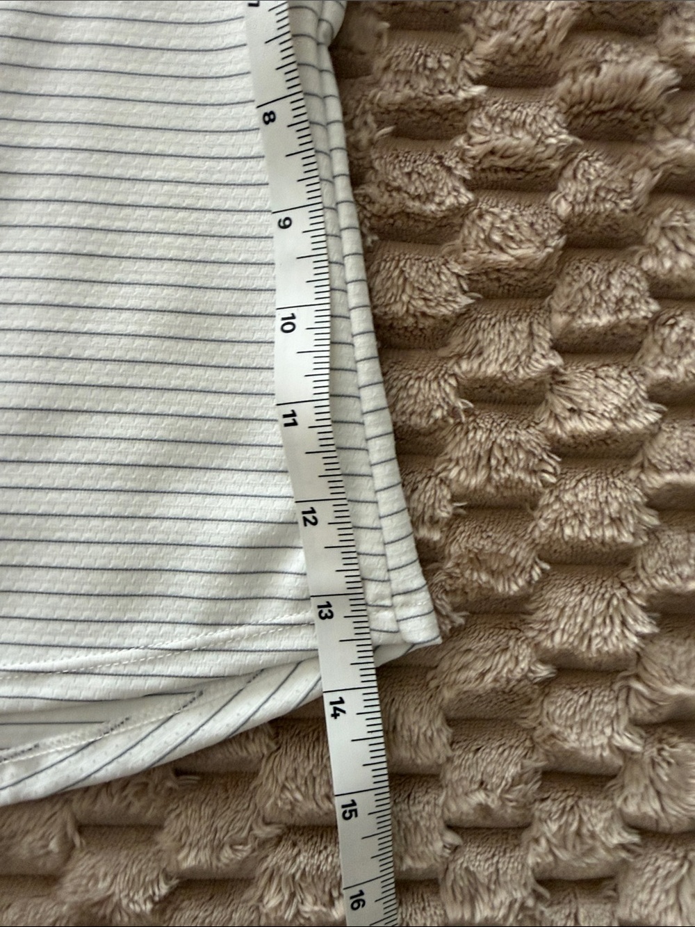 Striped White Performance Tank Top for Women - Picture 5 of 6